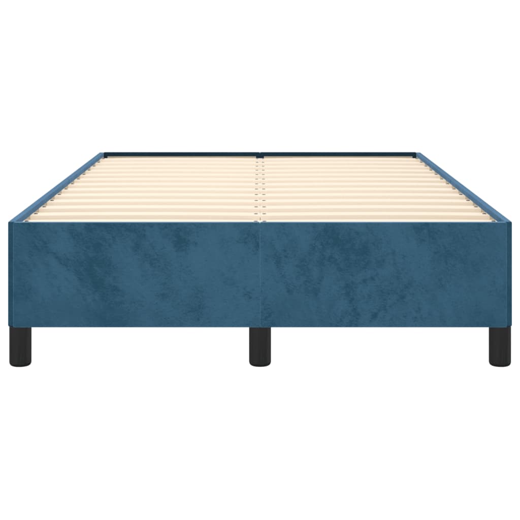 vidaXL Estructura de cama sin colchón terciopelo azul oscuro 120x190cm