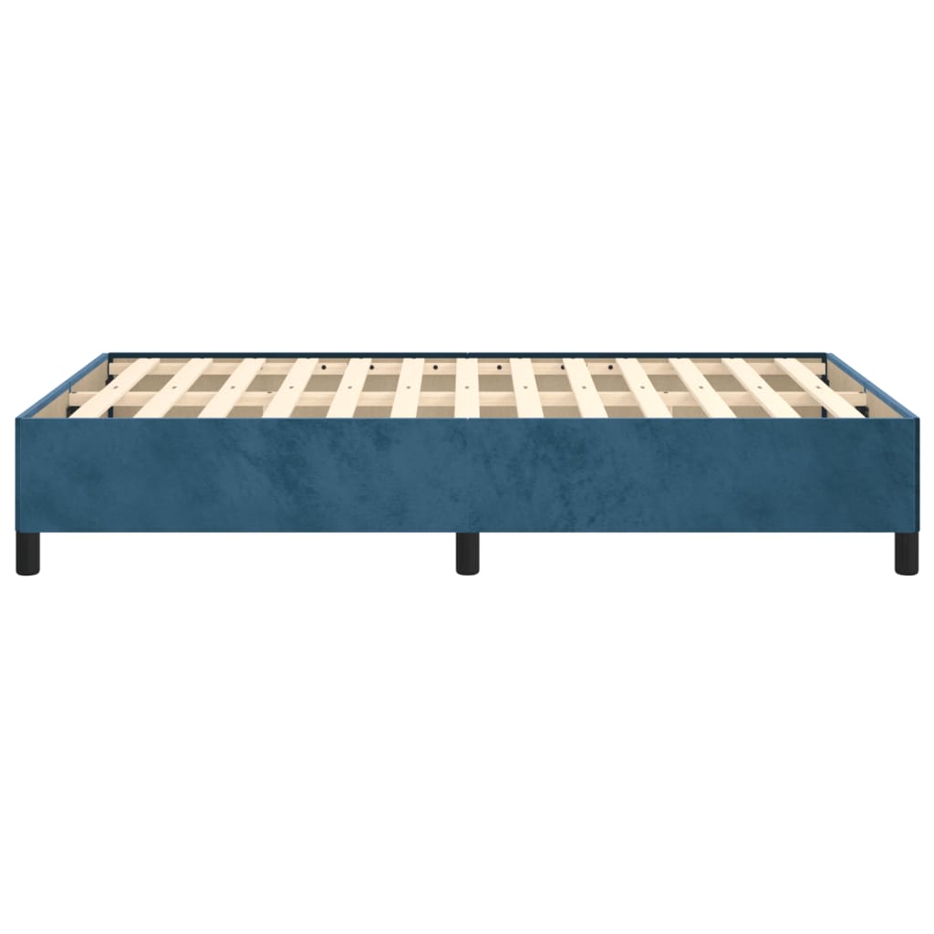 vidaXL Estructura de cama sin colchón terciopelo azul oscuro 120x190cm