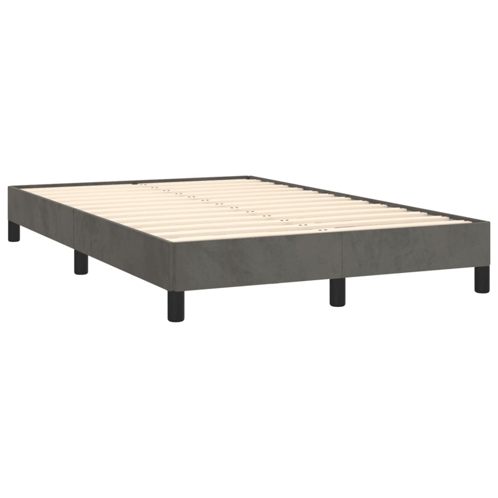 vidaXL Cama box spring con colchón terciopelo gris oscuro 120x190 cm