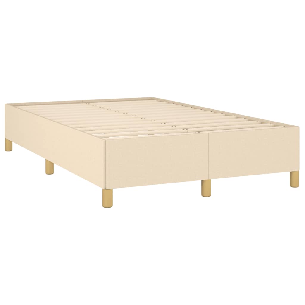 vidaXL Cama box spring con colchón tela color crema 120x190 cm