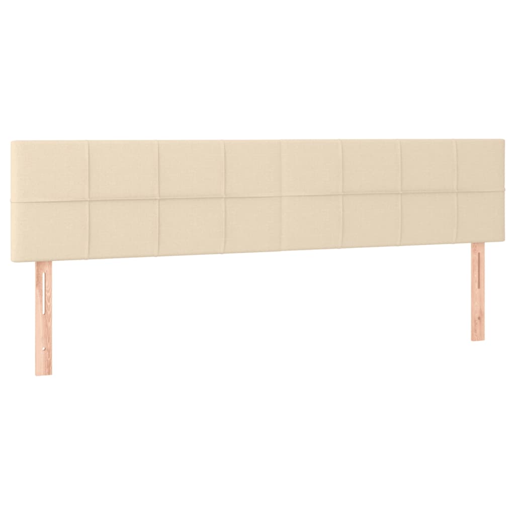 vidaXL Cama box spring con colchón tela color crema 120x190 cm