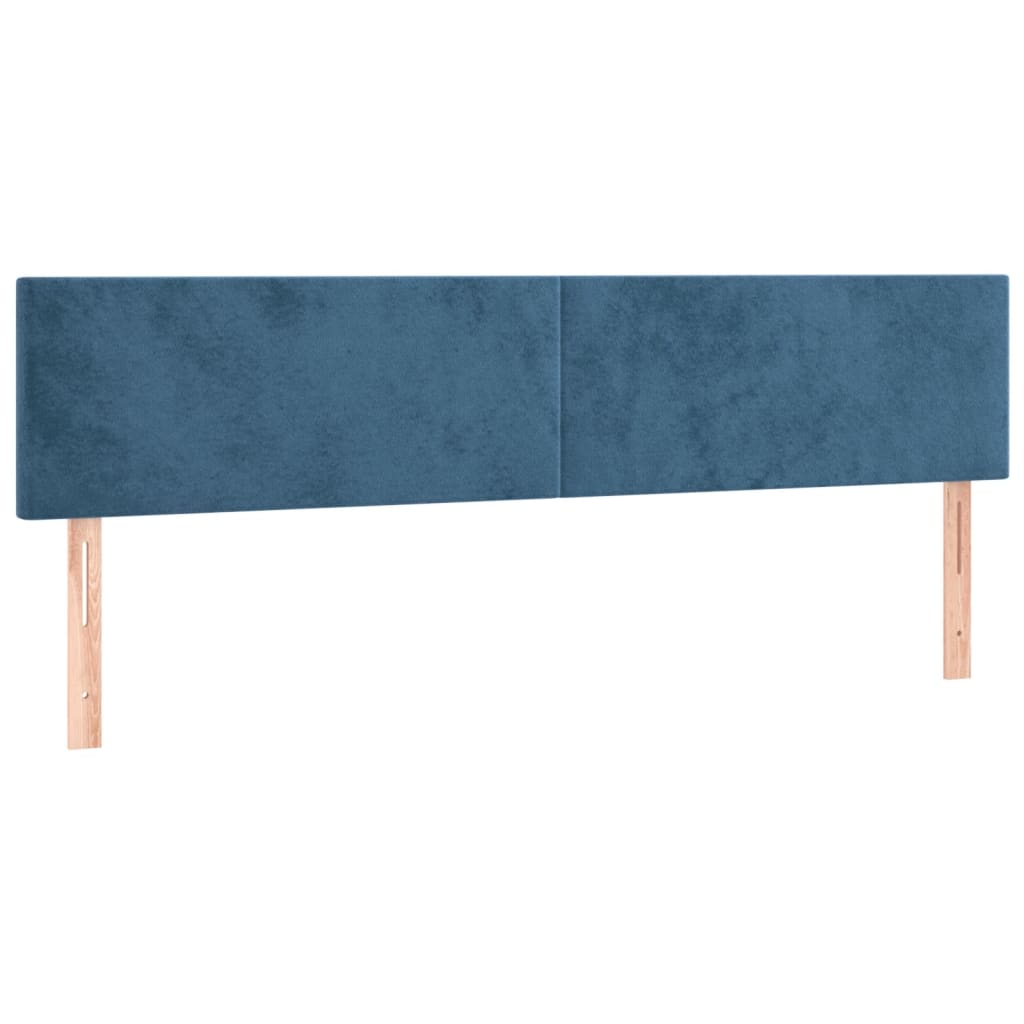 vidaXL Cama box spring con colchón terciopelo azul oscuro 120x190 cm