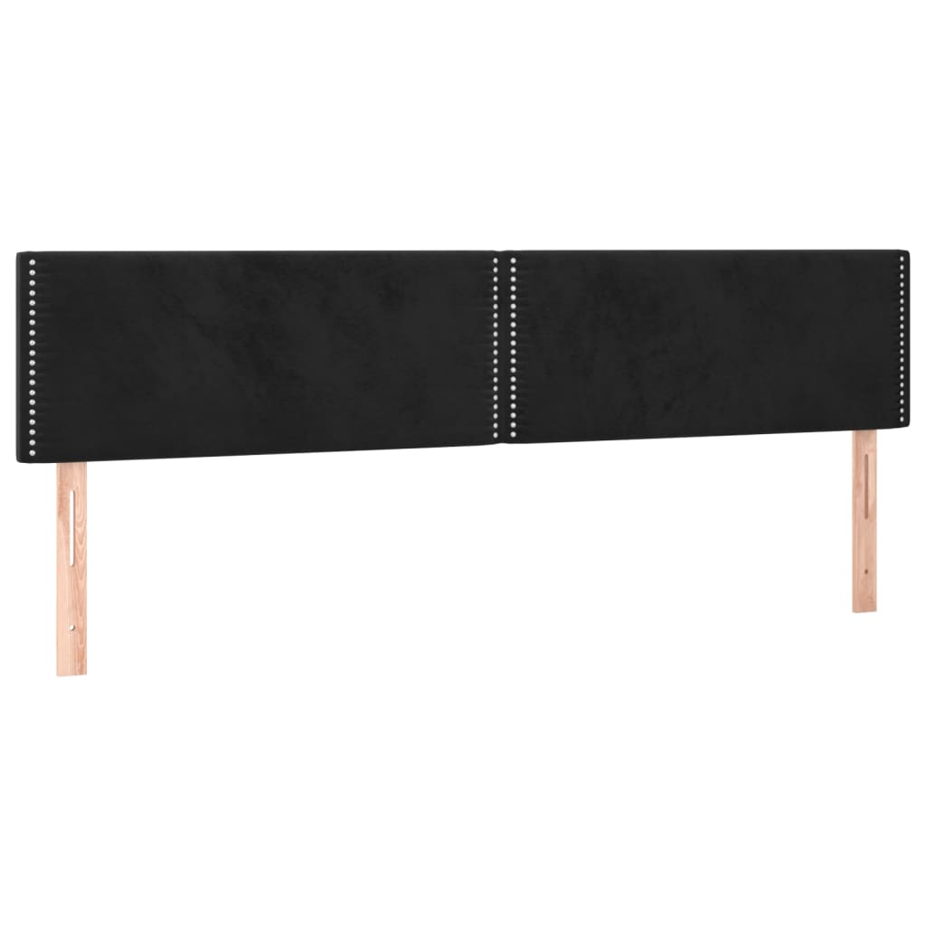 vidaXL Cama box spring con colchón y LED terciopelo negro 120x190 cm