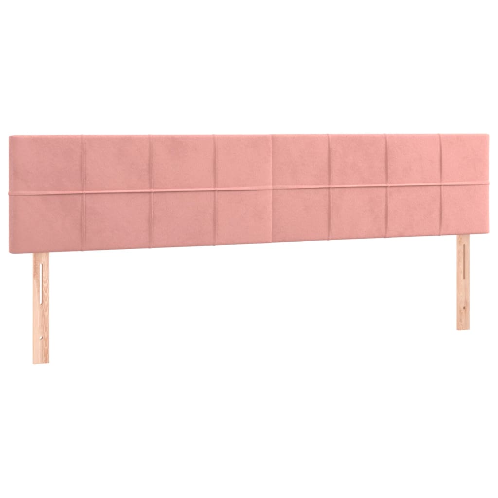 vidaXL Cama box spring con colchón y LED terciopelo rosa 120x190 cm