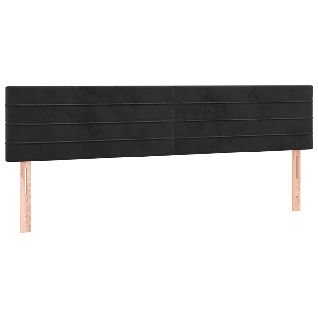 vidaXL Cama box spring con colchón y LED terciopelo negro 120x190 cm