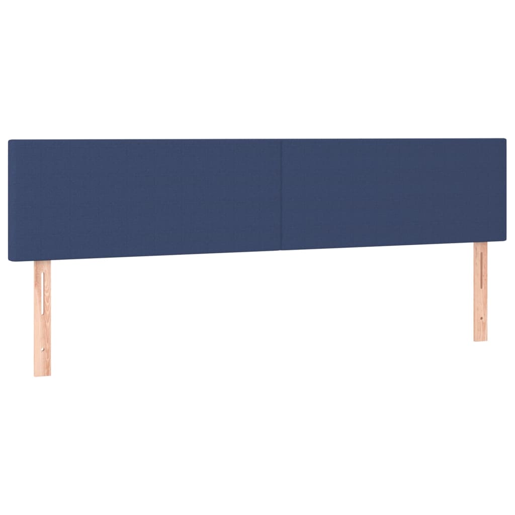 vidaXL Estructura de cama con cabecero tela azul 120x190 cm