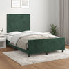 vidaXL Estructura cama sin colchón terciopelo verde oscuro 120x190cm