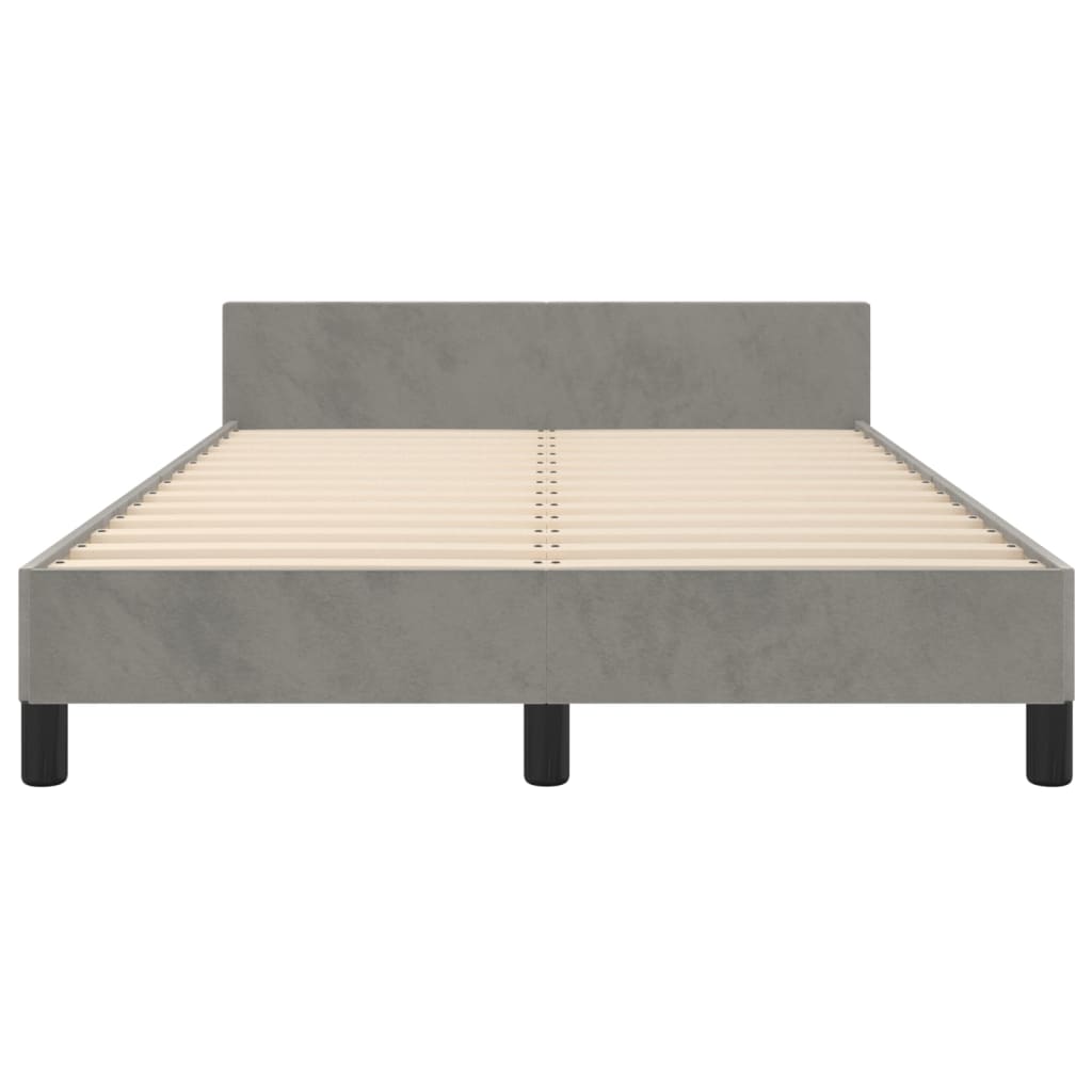 vidaXL Estructura de cama sin colchón terciopelo gris claro 120x190 cm