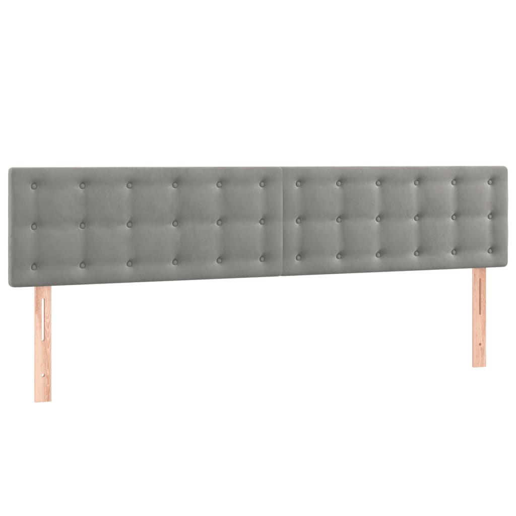 vidaXL Estructura de cama sin colchón terciopelo gris claro 120x190 cm