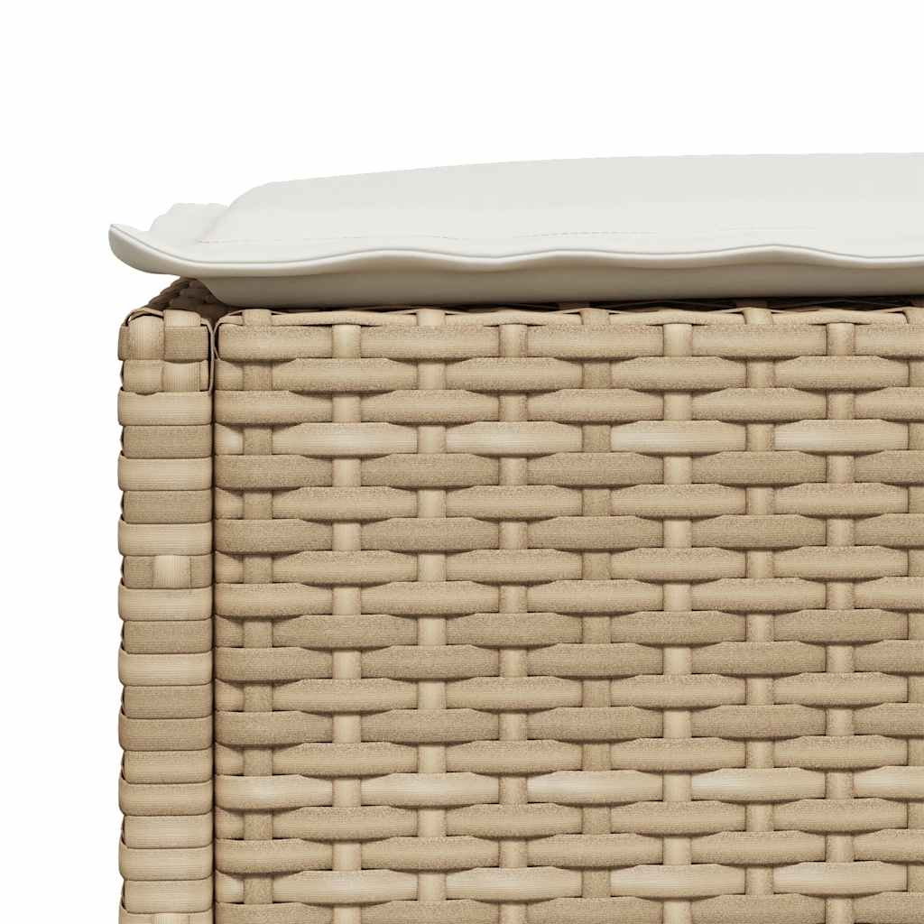 vidaXL Set de sofás de jardín con cojines 9 pzas ratán sintético beige