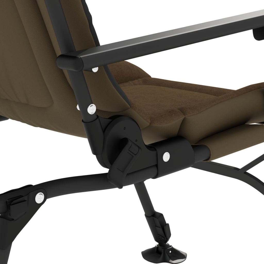 vidaXL Silla de pesca con reposabrazos plegable taupe