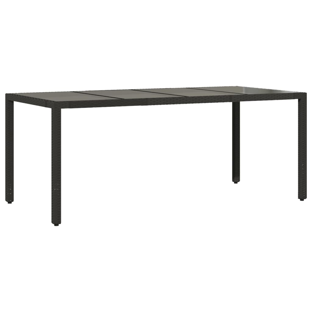 vidaXL Set de comedor de jardín 9 pzas y cojines ratán sintético negro