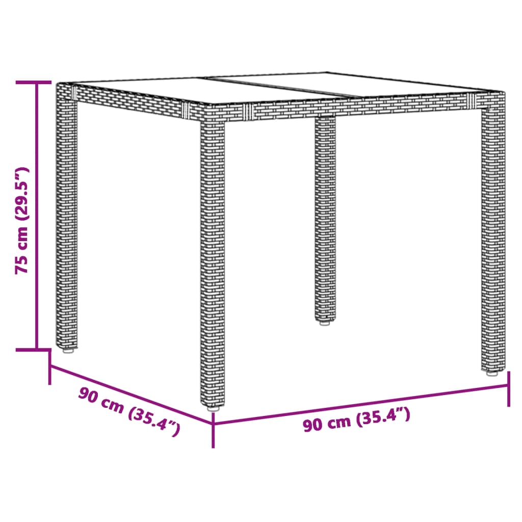 vidaXL Set comedor de jardín 5 piezas y cojines ratán sintético marrón