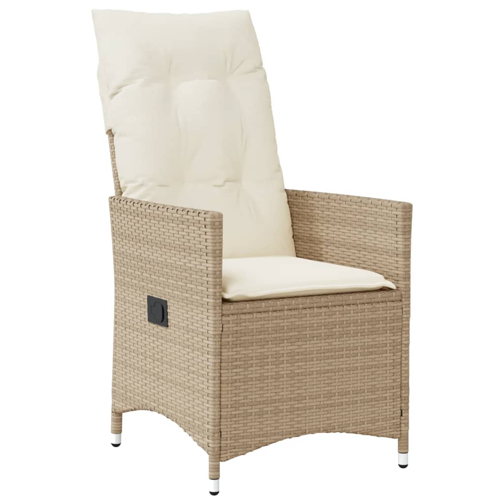 vidaXL Set comedor de jardín 5 pzas con cojines ratán sintético beige