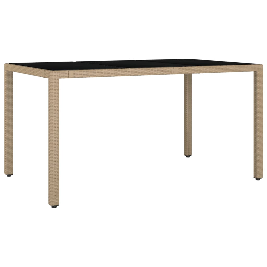 vidaXL Set comedor de jardín 7 pzas con cojines ratán sintético beige