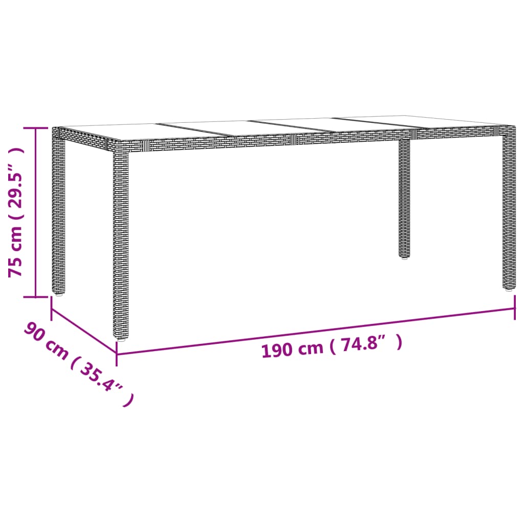 vidaXL Set de mesa y sillas de jardín 5 pzas y cojines ratán PE beige