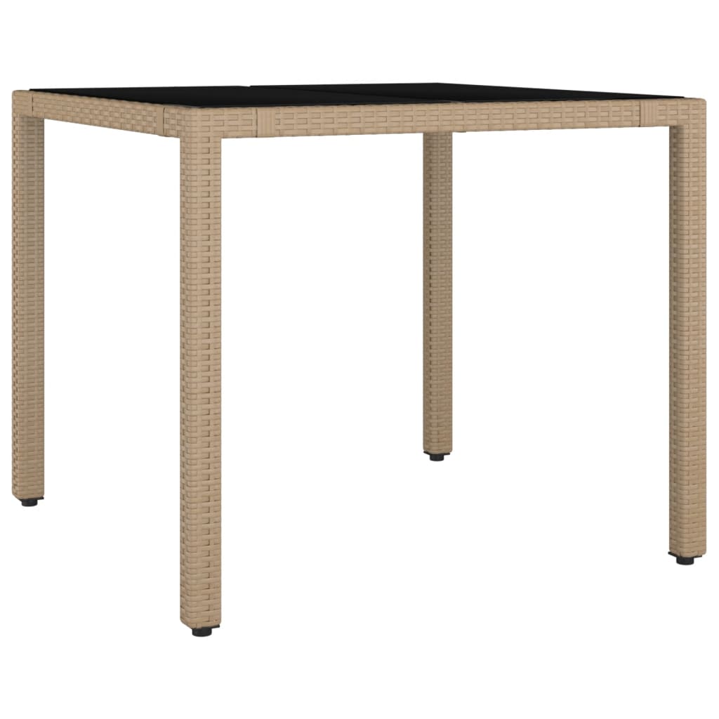 vidaXL Set comedor de jardín 5 pzas con cojines ratán sintético beige