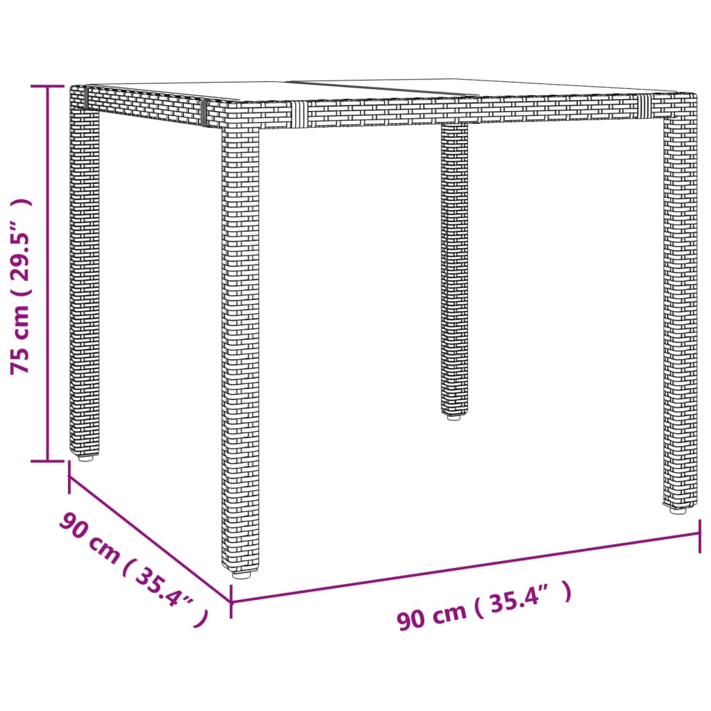 vidaXL Set comedor de jardín 5 pzas con cojines ratán sintético beige