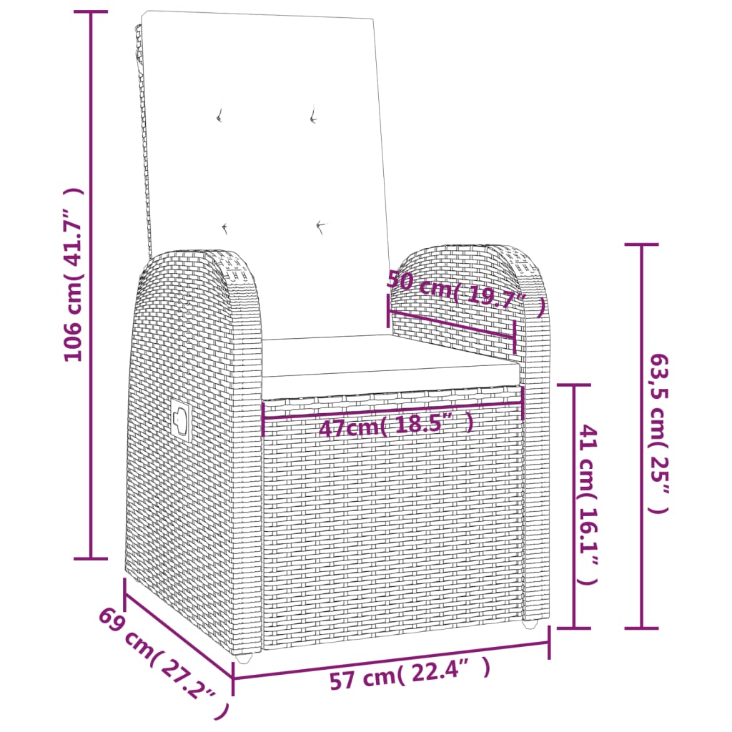 vidaXL Set de comedor de jardín 11 pzas y cojines ratán sintético gris