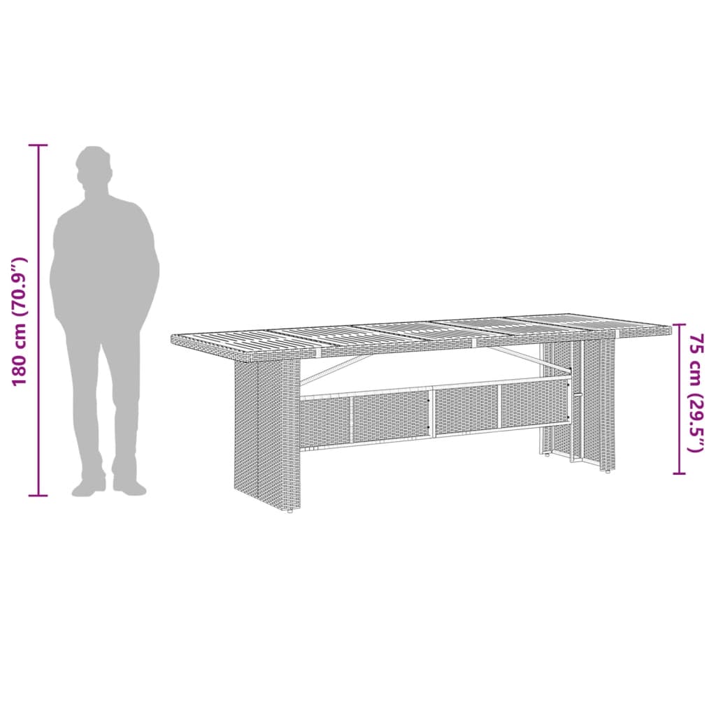 vidaXL Set de comedor de jardín 11 pzas y cojines ratán sintético gris