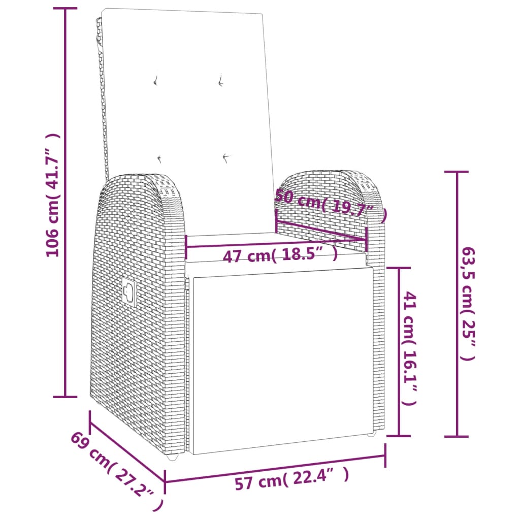 vidaXL Set de comedor de jardín 11 pzas y cojines ratán sintético gris