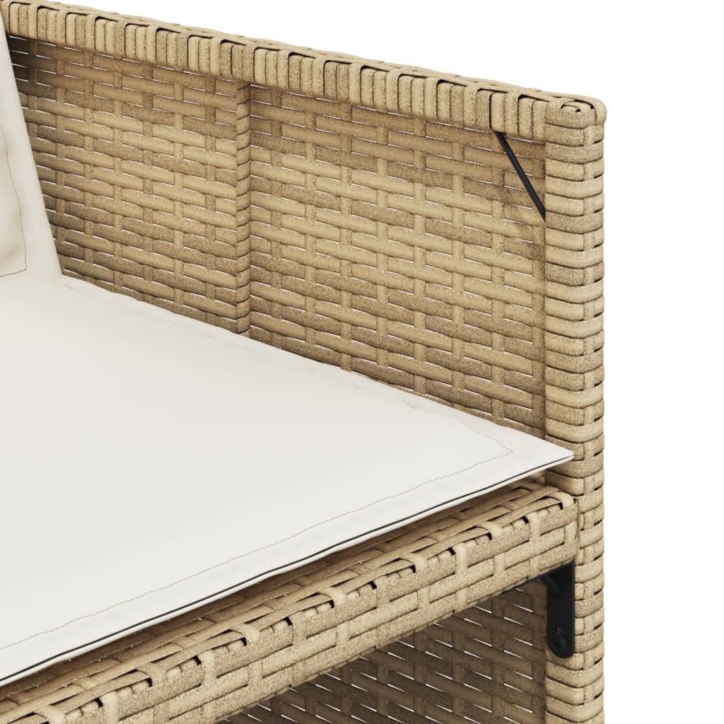 vidaXL Set comedor de jardín 5 pzas con cojines ratán sintético beige