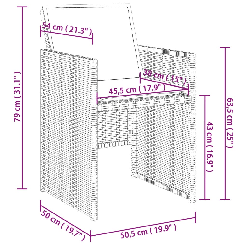 vidaXL Set comedor de jardín 5 pzas con cojines ratán sintético beige