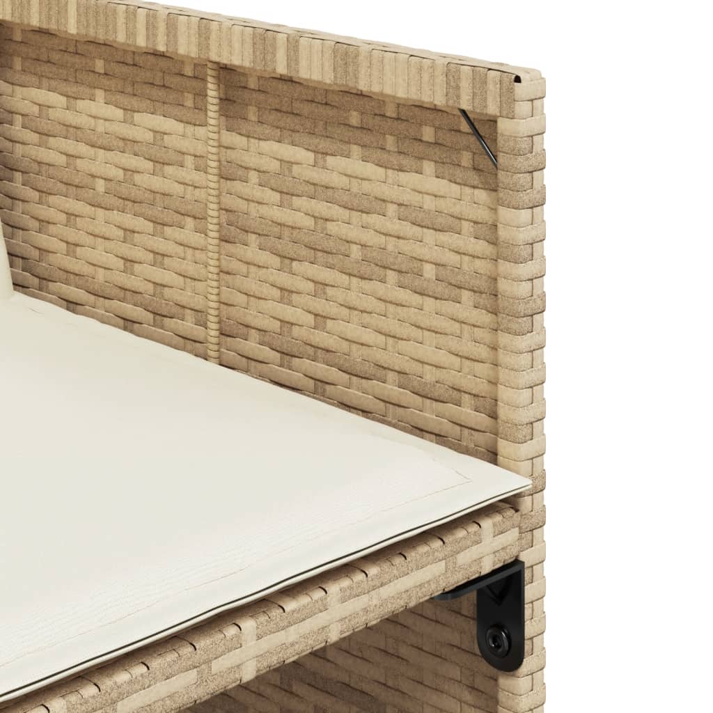 vidaXL Set comedor de jardín 9 pzas con cojines ratán sintético beige