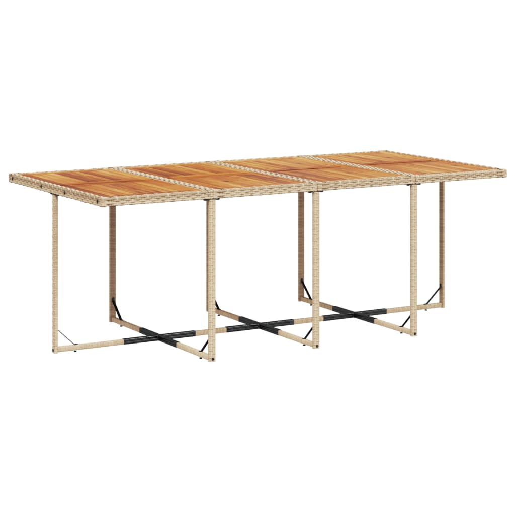 vidaXL Set comedor de jardín 9 pzas con cojines ratán sintético beige