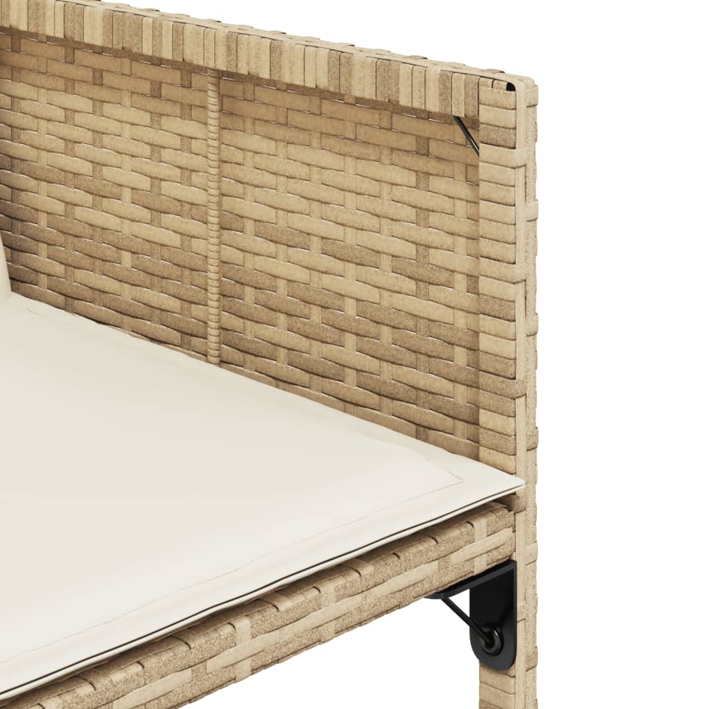 vidaXL Set comedor de jardín 9 pzas con cojines ratán sintético beige