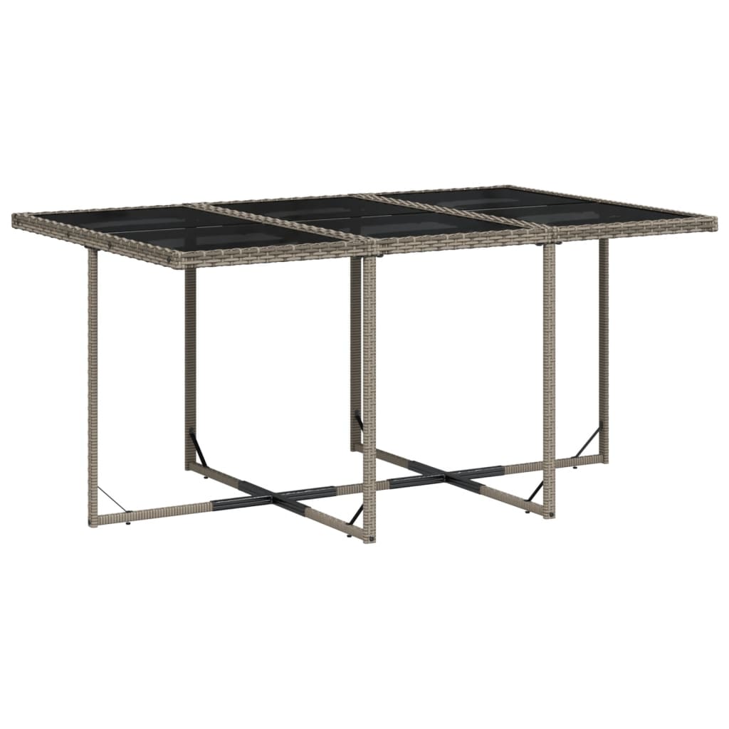 vidaXL Set de comedor de jardín 11 pzas y cojines ratán sintético gris