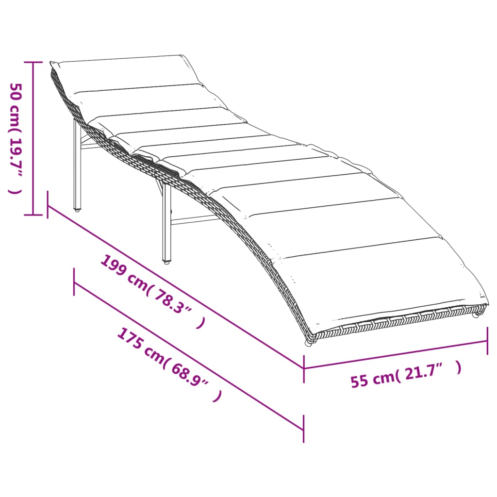 vidaXL Tumbonas con cojines 2 unidades ratán sintético beige