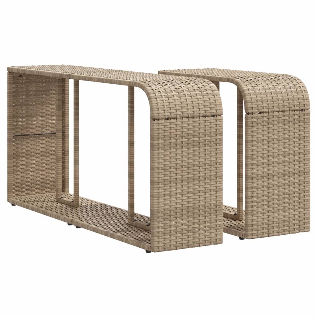 vidaXL Set de sofás de jardín 11pzas con cojines ratán sintético beige