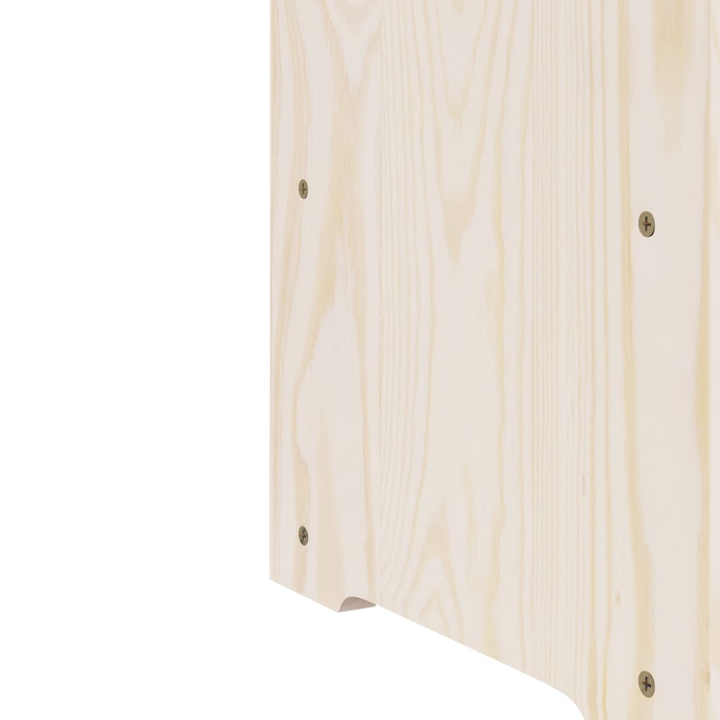 vidaXL Botellero de madera maciza de pino 33x25x37 cm