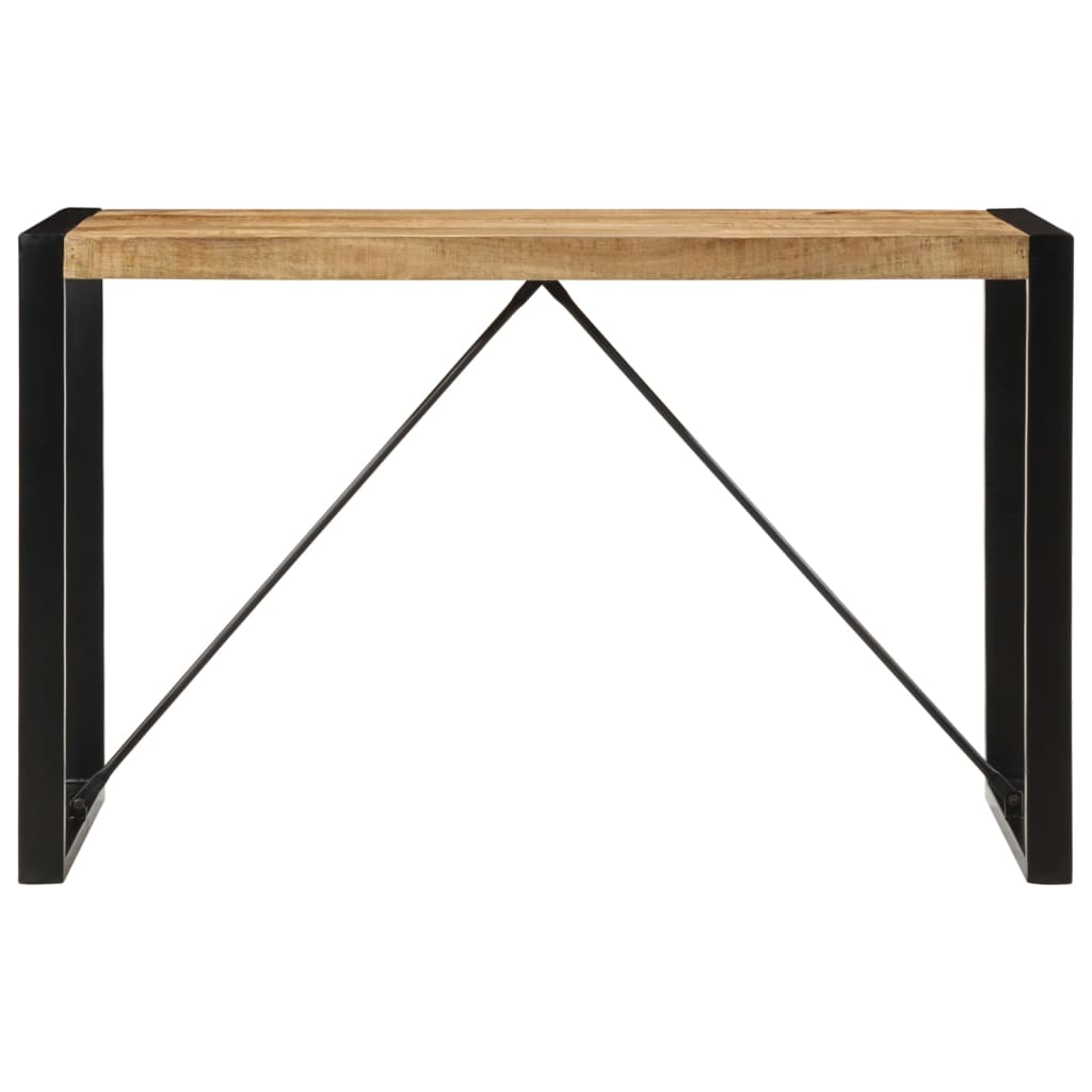 vidaXL Mesa de comedor madera maciza de mango rugoso 120x55x76 cm