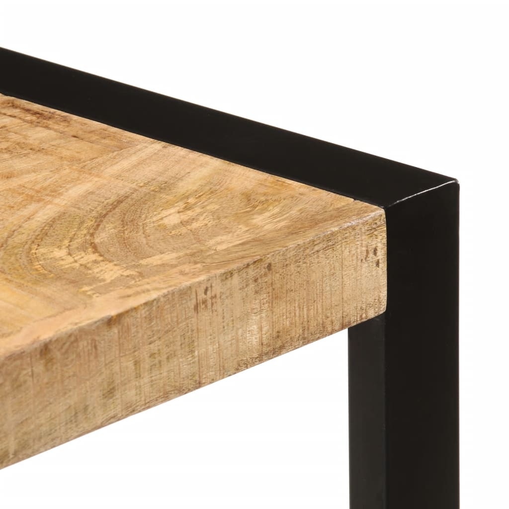 vidaXL Mesa de comedor madera maciza de mango rugoso 120x55x76 cm