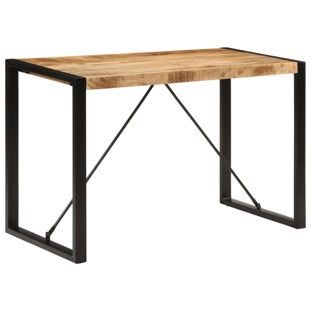 vidaXL Mesa de comedor madera maciza de mango rugoso 120x55x76 cm