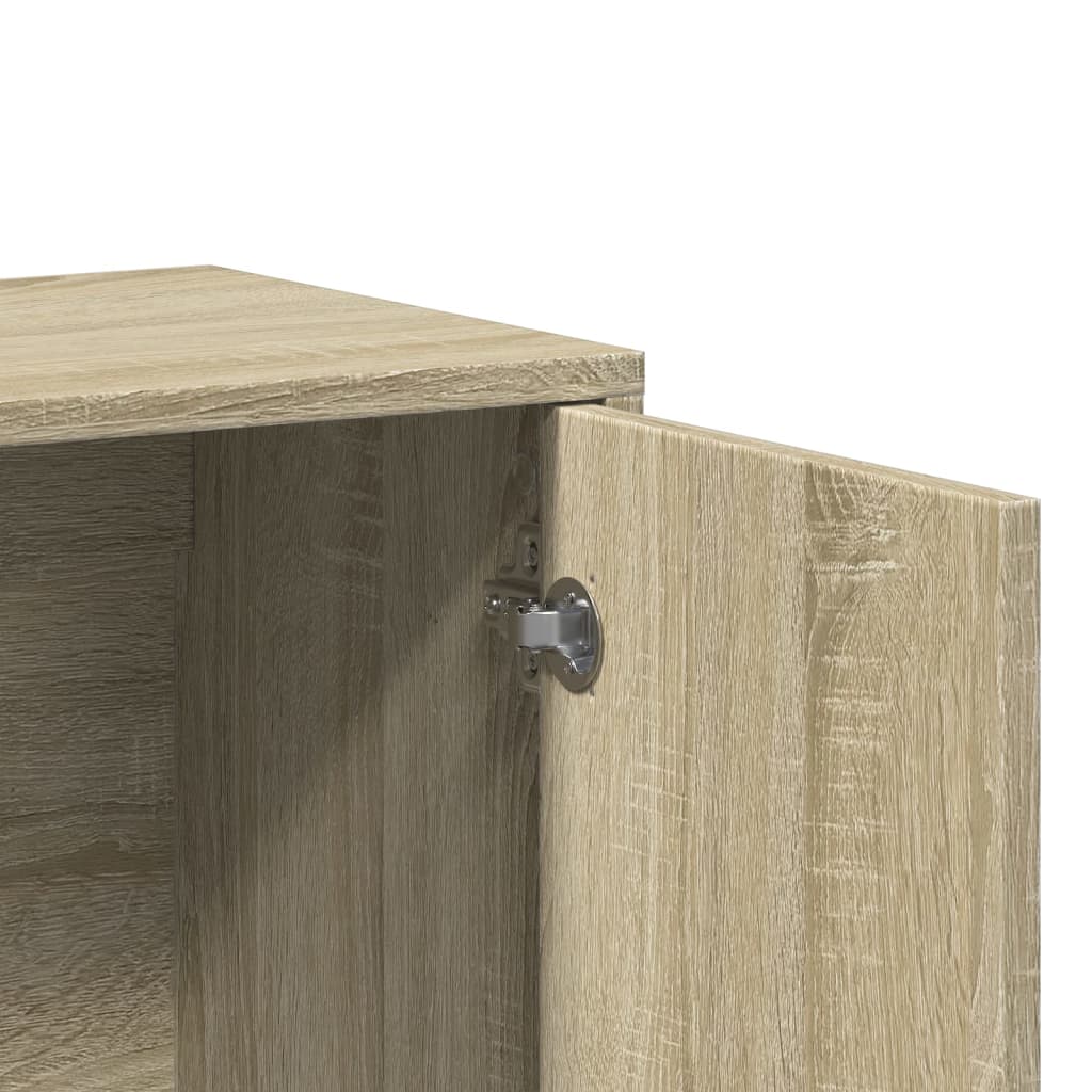 vidaXL Aparador de madera de ingeniería 2 uds roble Sonoma 60x31x70 cm