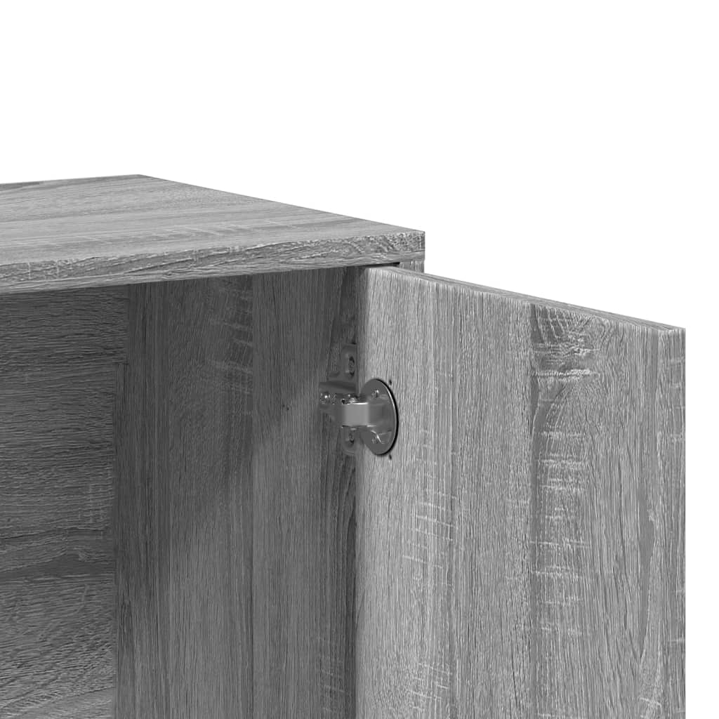 vidaXL Aparador de madera de ingeniería 2 uds gris Sonoma 60x31x70 cm