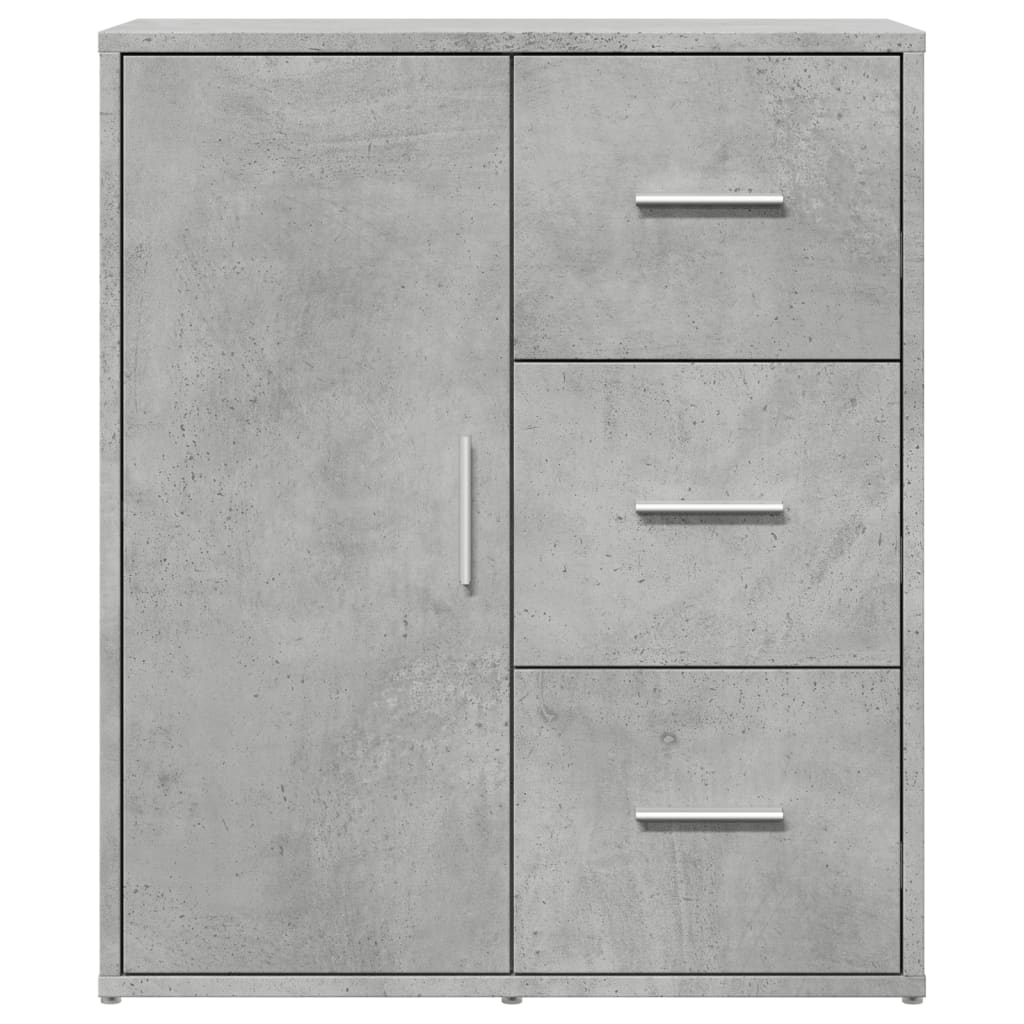 vidaXL Aparador de madera ingeniería 2 uds gris hormigón 60x31x70 cm