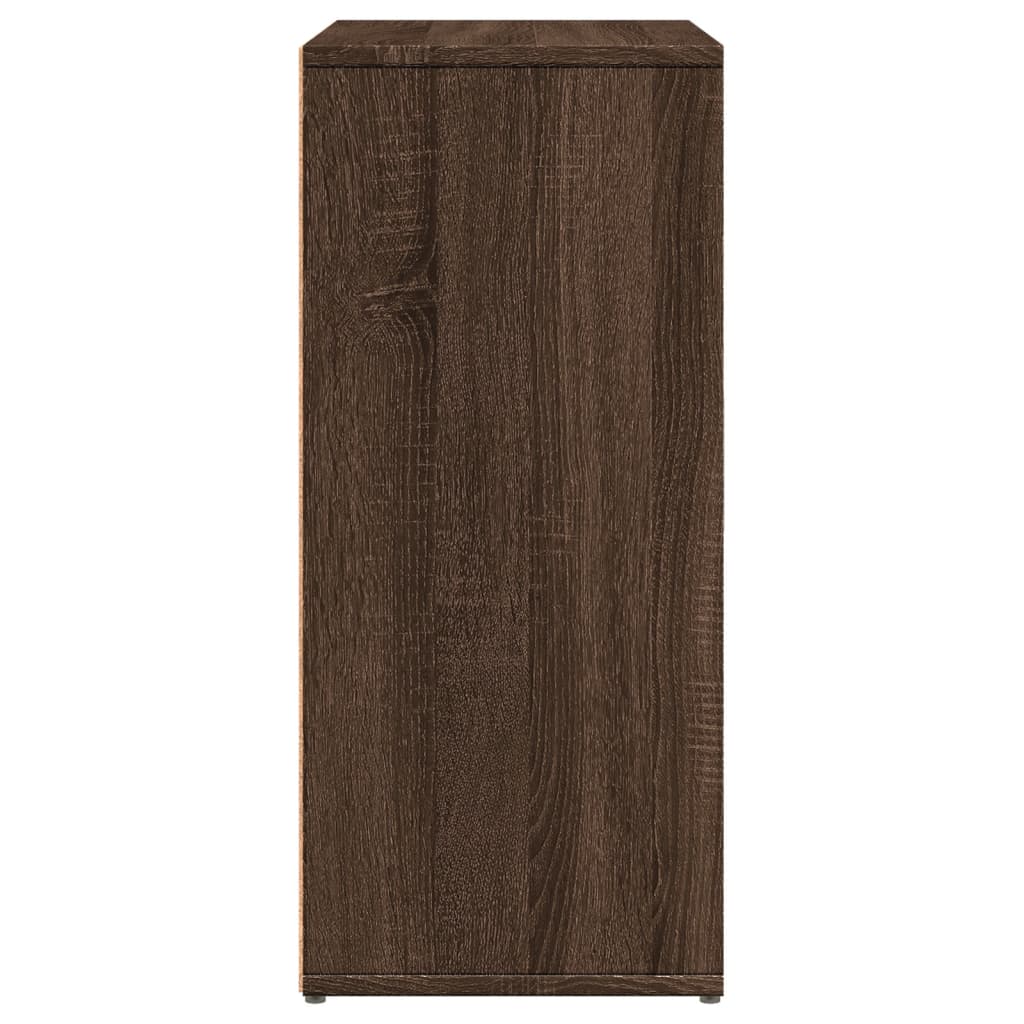 vidaXL Aparador de madera de ingeniería 2 uds marrón roble 60x31x70 cm