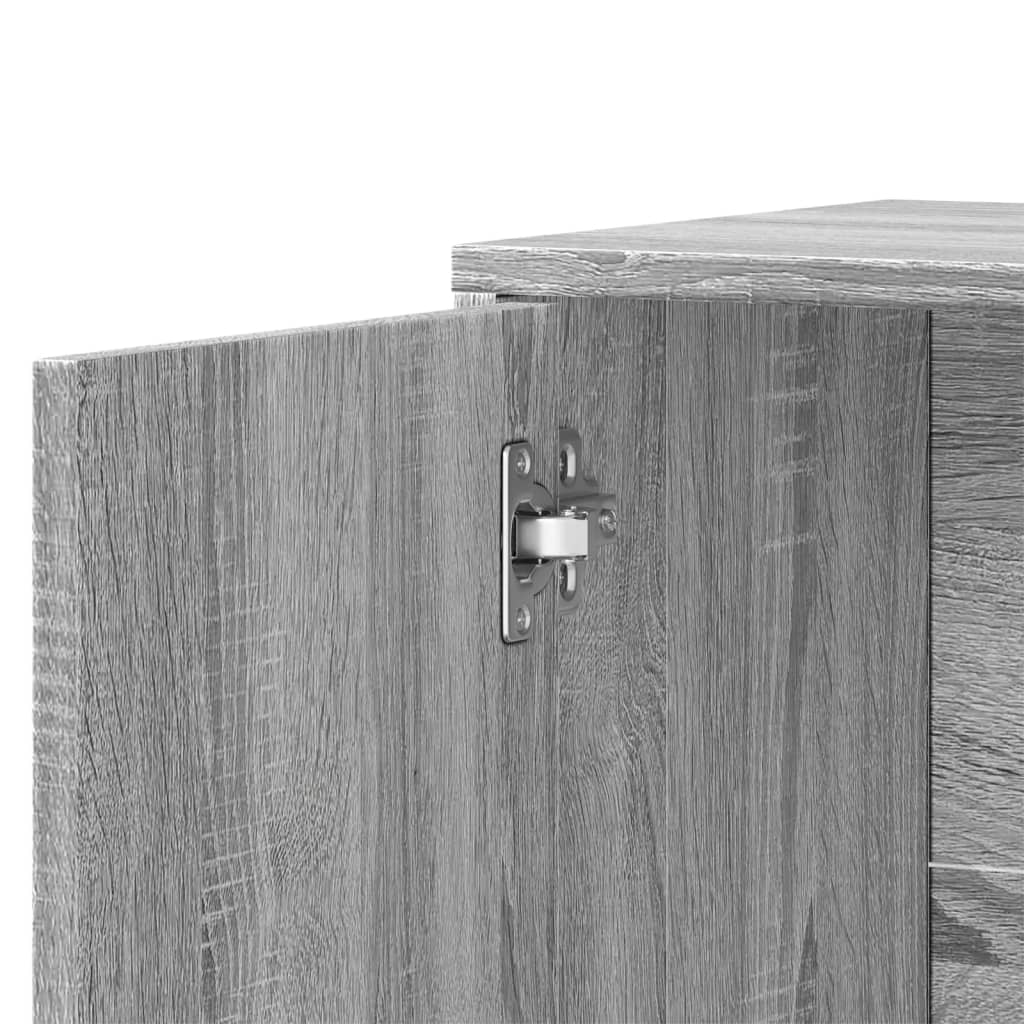 vidaXL Aparador de madera de ingeniería 2 uds gris Sonoma 60x31x70 cm