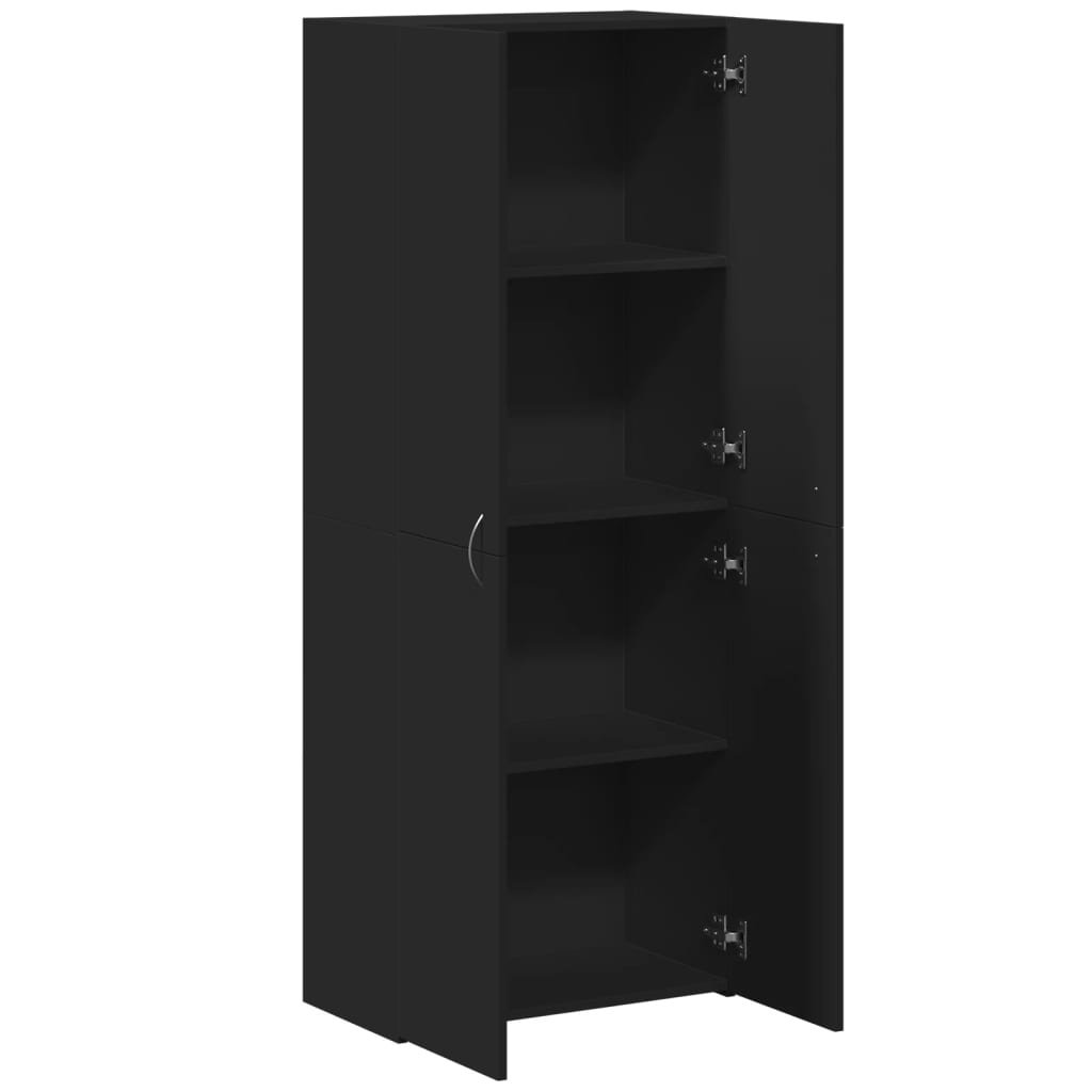 vidaXL Armario archivador madera de ingeniería negro 60x32x153 cm