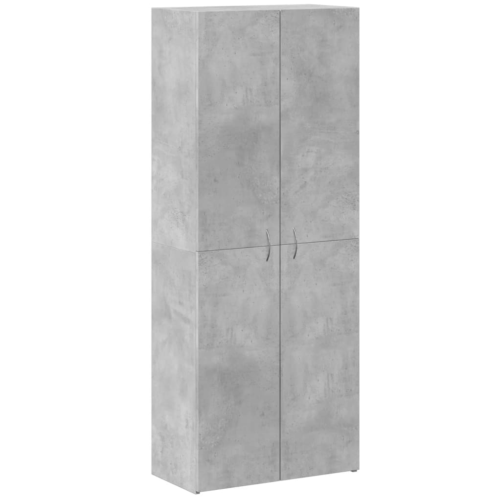 vidaXL Armario archivador madera ingeniería gris hormigón 60x32x153 cm