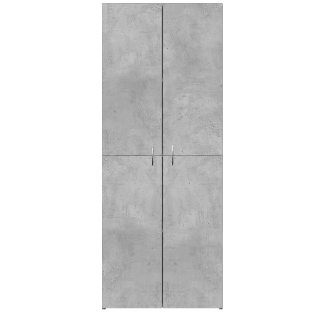 vidaXL Armario archivador madera ingeniería gris hormigón 60x32x153 cm