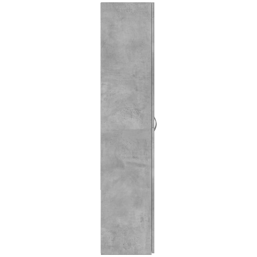 vidaXL Armario archivador madera ingeniería gris hormigón 60x32x153 cm