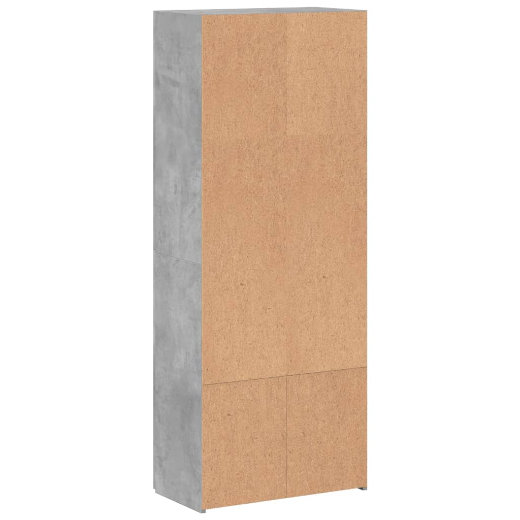 vidaXL Armario archivador madera ingeniería gris hormigón 60x32x153 cm