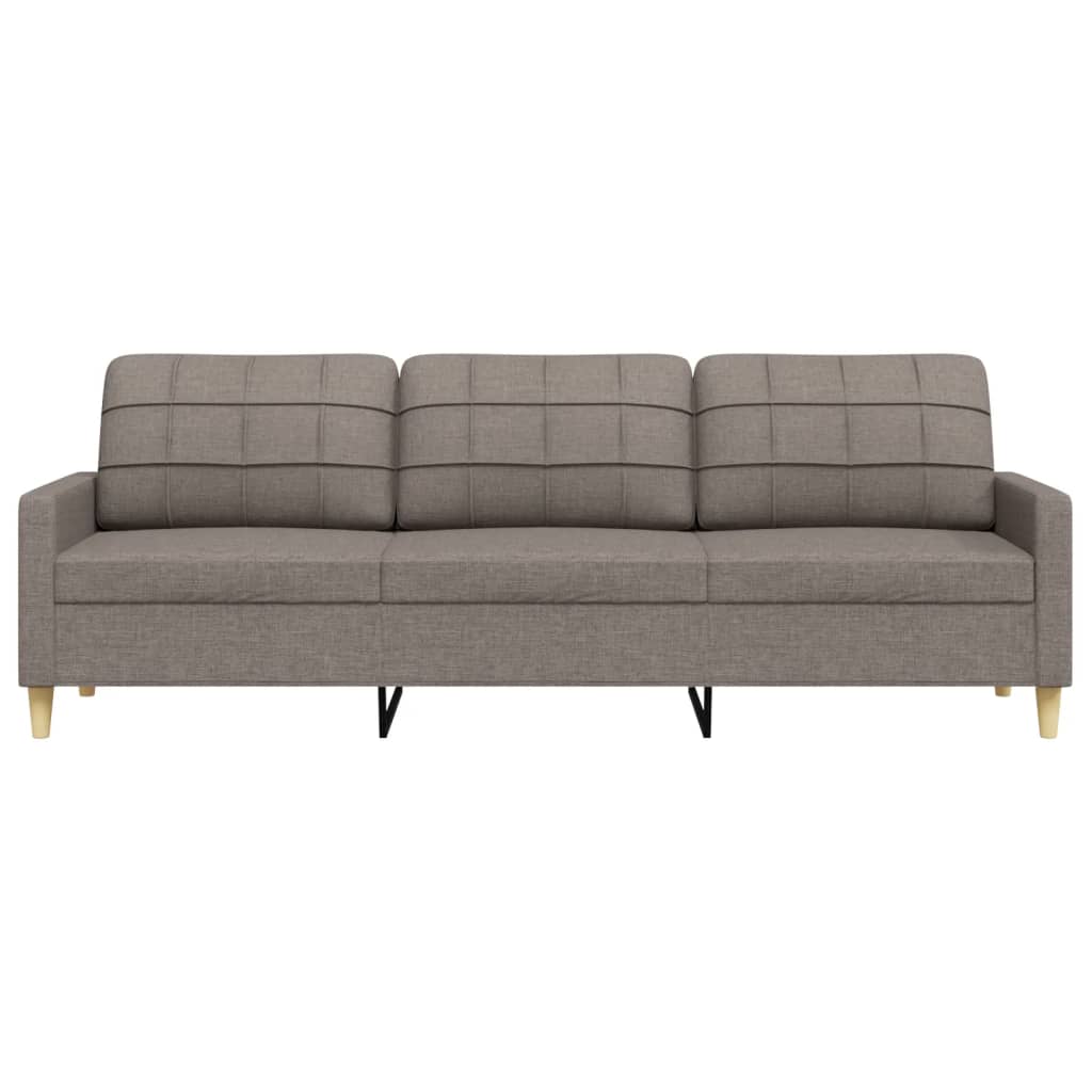 vidaXL Sofá de 3 plazas de tela gris taupe 210 cm