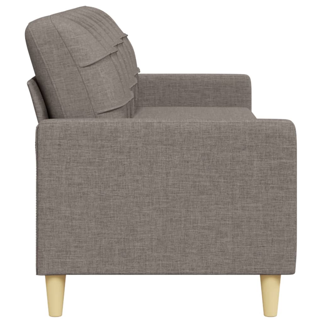 vidaXL Sofá de 3 plazas de tela gris taupe 210 cm