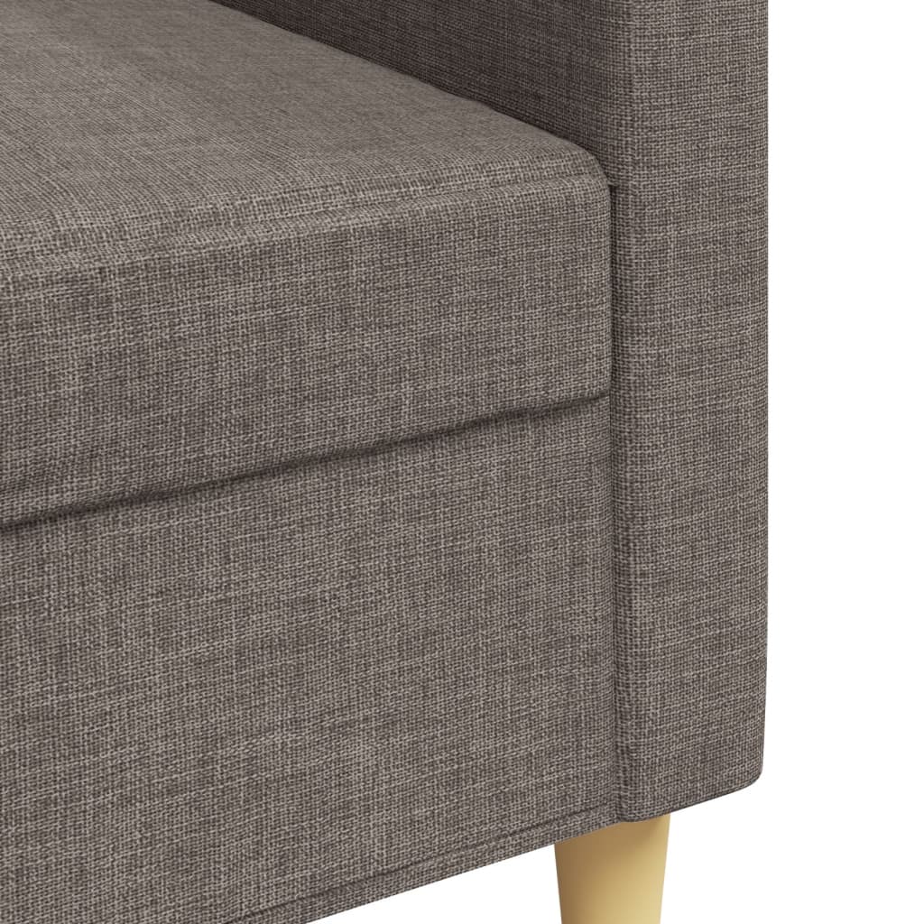 vidaXL Sofá de 3 plazas de tela gris taupe 210 cm